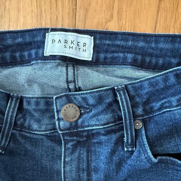 Parker Smith Crop Straight Jeans Size 2 26 Medium Wash Stretch Denim - Picture 2 of 12